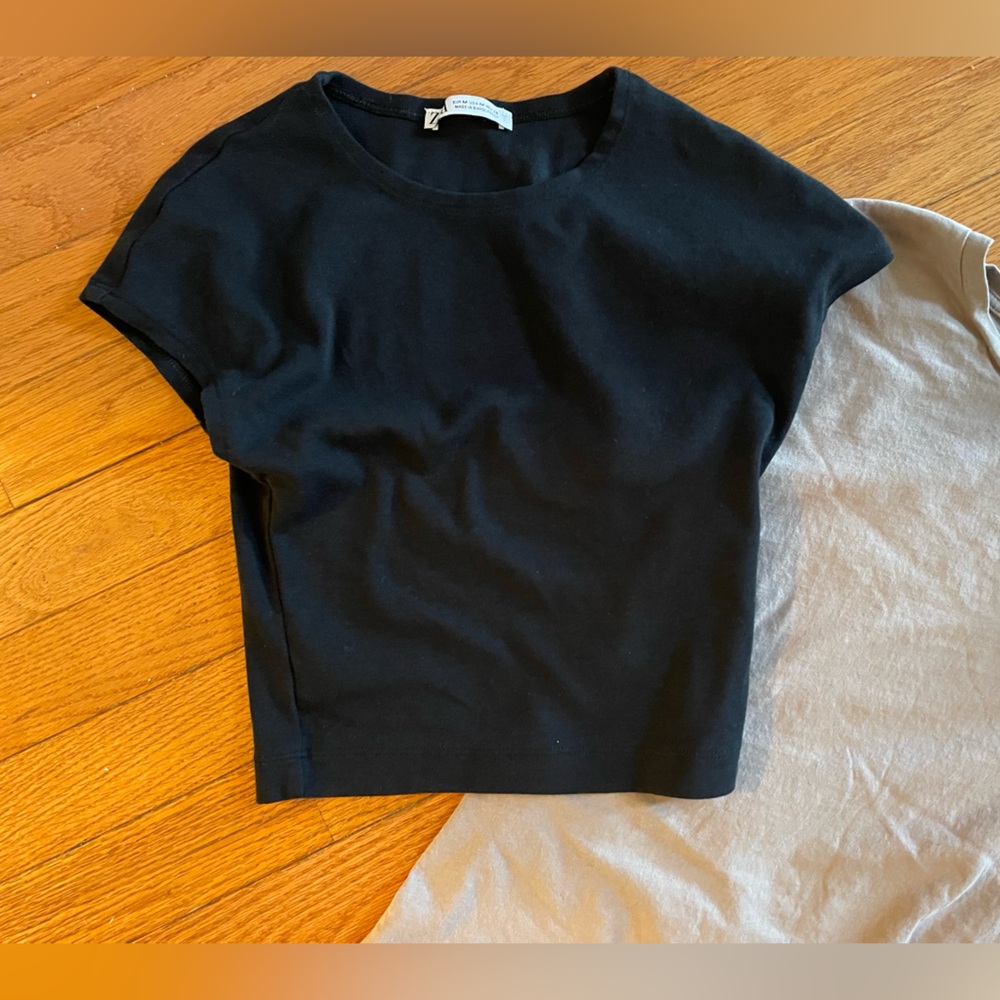 3  Zara crew neck t shirt - Picture 7 of 8